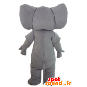 Mascotte elefante grigio, completamente personalizzabile - MASFR22899 - Mascotte elefante