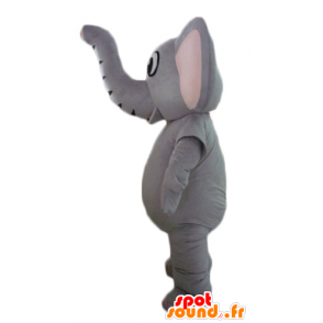 Μασκότ γκρι ελέφαντα, πλήρως παραμετροποιήσιμο - MASFR22899 - Ελέφαντας μασκότ