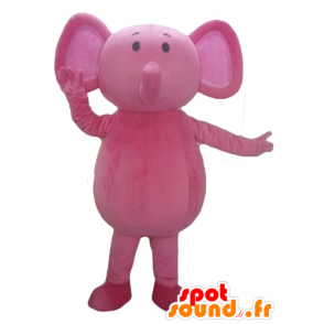 Mascotte Pink Elephant, completamente personalizzabile - MASFR22900 - Mascotte elefante
