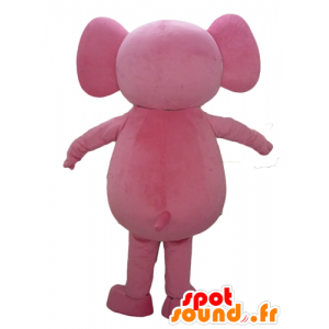 Pink elefant maskot, fuldt tilpasselig - Spotsound maskot