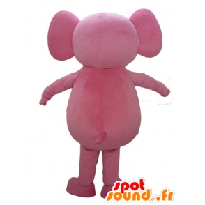 Mascotte d'éléphant rose, entièrement personnalisable - MASFR22900 - Mascottes Elephant