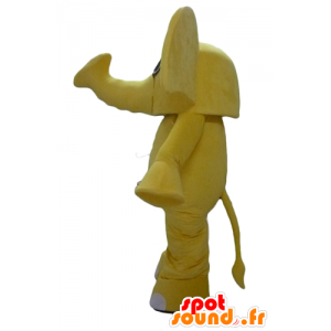Mascotte d'éléphant jaune, avec de grandes oreilles - MASFR22901 - Mascottes Elephant