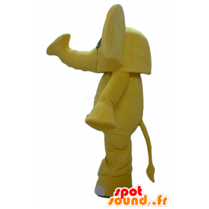 Yellow elephant mascot, with big ears - MASFR22901 - Elephant mascots