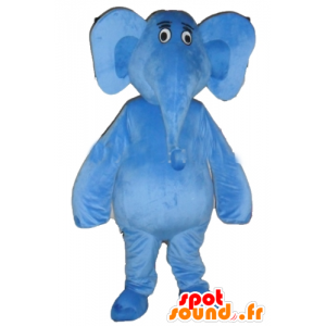 Blå elefantmaskot, jätte och helt anpassningsbar - Spotsound