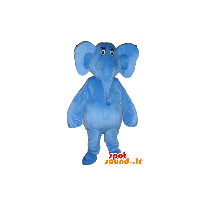 Blå elefantmaskot, jätte och helt anpassningsbar - Spotsound