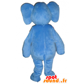 Mascot blauwe olifant, reus en volledig aanpasbaar - MASFR22911 - Elephant Mascot