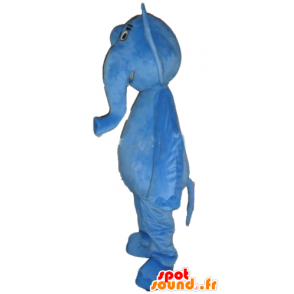 Mascot blue elephant, giant and fully customizable - MASFR22911 - Elephant mascots