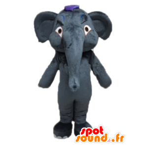 Mascot grijze olifant, reus en volledig aanpasbaar - MASFR22914 - Elephant Mascot