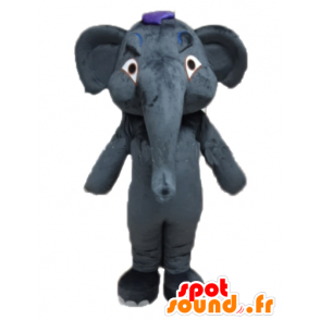 Mascot harmaa elefantti, jättiläinen ja täysin muokattavissa - MASFR22914 - Elephant Mascot