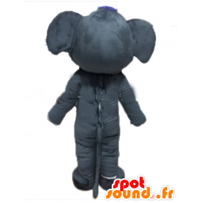 Mascot gray elephant, giant and fully customizable - MASFR22914 - Elephant mascots