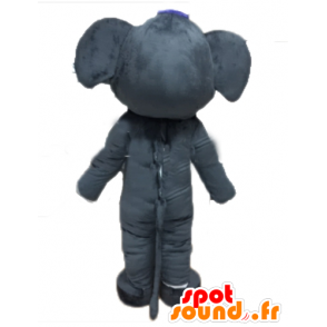 Mascot grijze olifant, reus en volledig aanpasbaar - MASFR22914 - Elephant Mascot