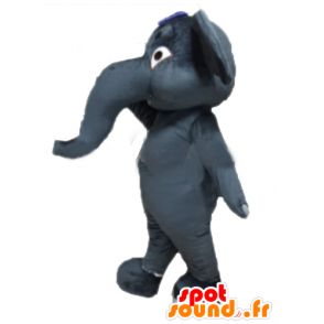 Mascot gray elephant, giant and fully customizable - MASFR22914 - Elephant mascots