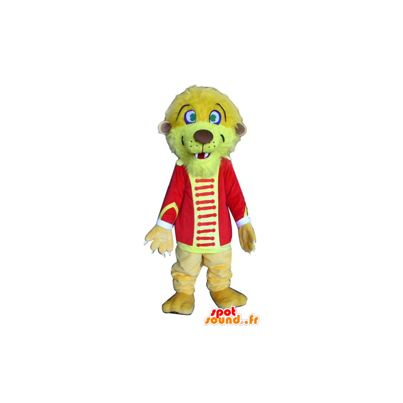 Leeuw mascotte, geel tijger, circus outfit - MASFR22918 - Lion Mascottes