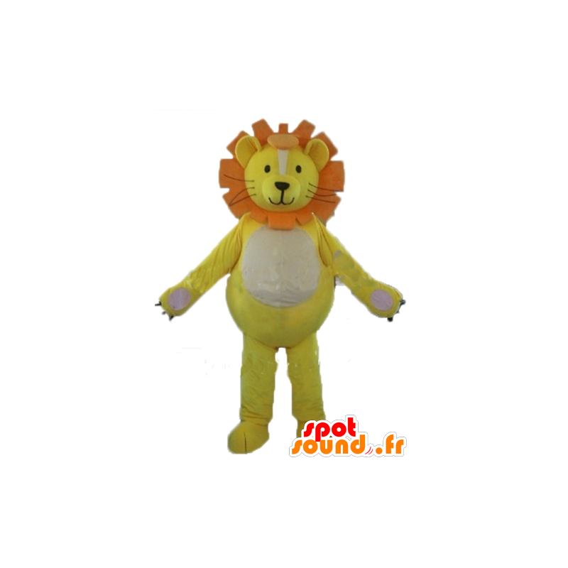 Mascota del león, cachorro de león, amarillo, blanco y naranja - MASFR22920 - Mascotas de León