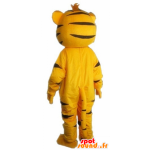 Tijger mascotte, oranje kat, wit en zwart - MASFR22924 - Tiger Mascottes