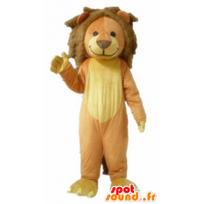 Mascotte de lion marron et jaune, doux et mignon - MASFR22925 - Mascottes Lion