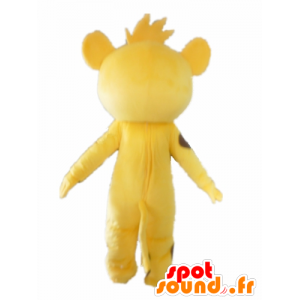 Mascot kleine gele tijger, wit en bruin, soulful - MASFR22926 - Tiger Mascottes