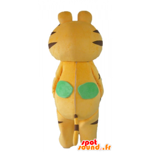 Tiger mascotte, gatto giallo, bianco e nero, personalizzabile - MASFR22929 - Mascotte tigre