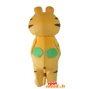 Mascote do tigre, gato amarelo, preto e branco, customizável - MASFR22929 - Tiger Mascotes