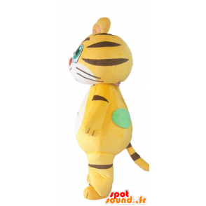 Tiger mascotte, gatto giallo, bianco e nero, personalizzabile - MASFR22929 - Mascotte tigre