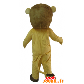 Mascot beige løve, tiger, hård luft - Spotsound maskot kostume