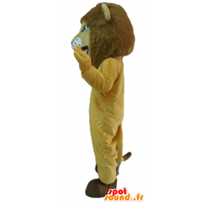 Mascot beige løve, tiger, hård luft - Spotsound maskot kostume