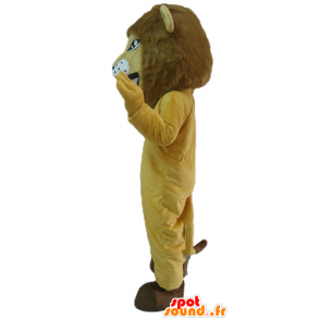 Mascotte de lion beige, de tigre, à l'air féroce - MASFR22930 - Mascottes Lion