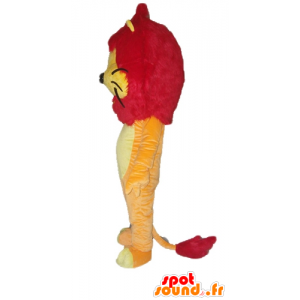 Maskotka lew pomarańczowy, żółty i czerwony, z ładnym grzywą - MASFR22931 - Lion Maskotki