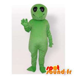 Mascotte de tortue verte, sans carapace. Costume de reptile - MASFR006540 - Mascottes Tortue