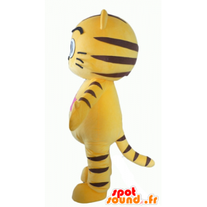 Mascota Gato amarillo y negro, con ojos grandes - MASFR22933 - Mascotas gato