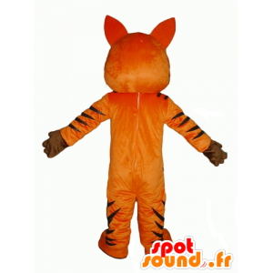 Arancio mascotte e tigre nera, ruggendo - MASFR22934 - Mascotte tigre