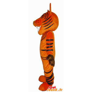 Mascot laranja e rugido tigre preto - MASFR22934 - Tiger Mascotes