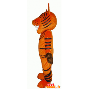 Arancio mascotte e tigre nera, ruggendo - MASFR22934 - Mascotte tigre