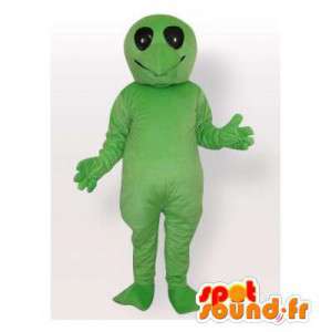 Mascot green turtle without its shell. Reptile suit - MASFR006540 - Mascots turtle