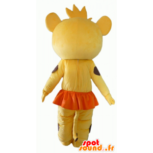 Lion mascot, tiger yellow, white and orange - MASFR22936 - Lion mascots