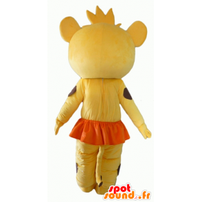 Leão mascote, amarelo tigre, branco e laranja - MASFR22936 - Mascotes leão