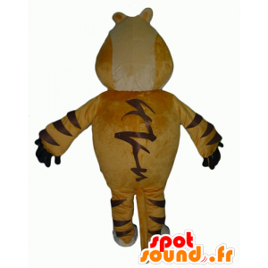 Mascote do tigre amarelo, branco e preto, gigante e intimidante - MASFR22937 - Tiger Mascotes