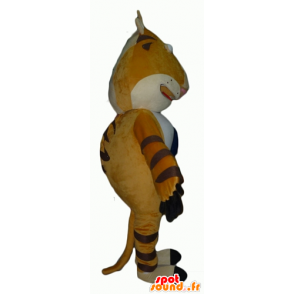 Mascote do tigre amarelo, branco e preto, gigante e intimidante - MASFR22937 - Tiger Mascotes