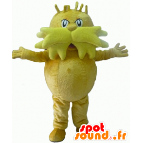 Mascotte de gros bonhomme jaune, moustachu - MASFR22938 - Mascottes non-classées