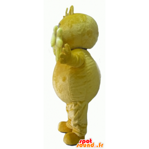 Mascot ragazzone di colore giallo, baffi - MASFR22938 - Mascotte non classificati