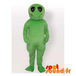 Mascotte de tortue verte, sans carapace. Costume de reptile - MASFR006540 - Mascottes Tortue