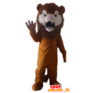 Bruine leeuw mascotte, brullende katachtige - MASFR22943 - Lion Mascottes