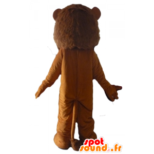 Marrom leão mascote, felino bramido - MASFR22943 - Mascotes leão