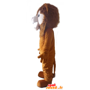 Brown lion mascot roaring feline - MASFR22943 - Lion mascots