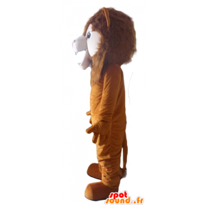 Brown-Löwe-Maskottchen Brüllen feline - MASFR22943 - Löwen-Maskottchen