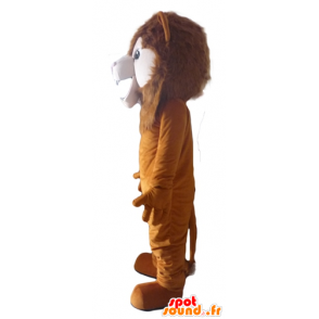 Brown lion mascot roaring feline - MASFR22943 - Lion mascots