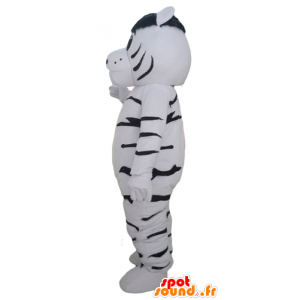 Mascot white and black tiger, giant and touching - MASFR22944 - Tiger mascots