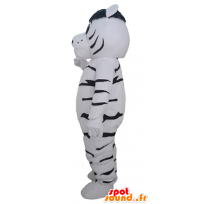 Mascotte tigre bianca e nera, gigante e toccante - MASFR22944 - Mascotte tigre