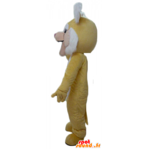 Giallo e bianco tigre mascotte, ruggente - MASFR22945 - Mascotte tigre