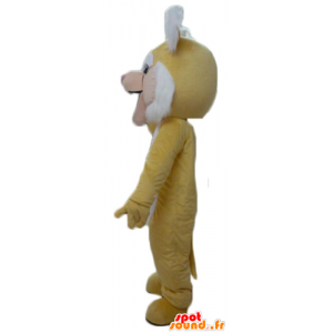 Yellow and white tiger mascot, roaring - MASFR22945 - Tiger mascots